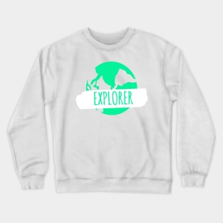 The Explorer Of World Nature Magic Landscape Similar To Map Crewneck Sweatshirt